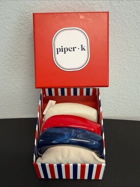 Piper K | 🇺🇸 Red, White & Blue Bangle Bracelet Set ♥️🤍💙
